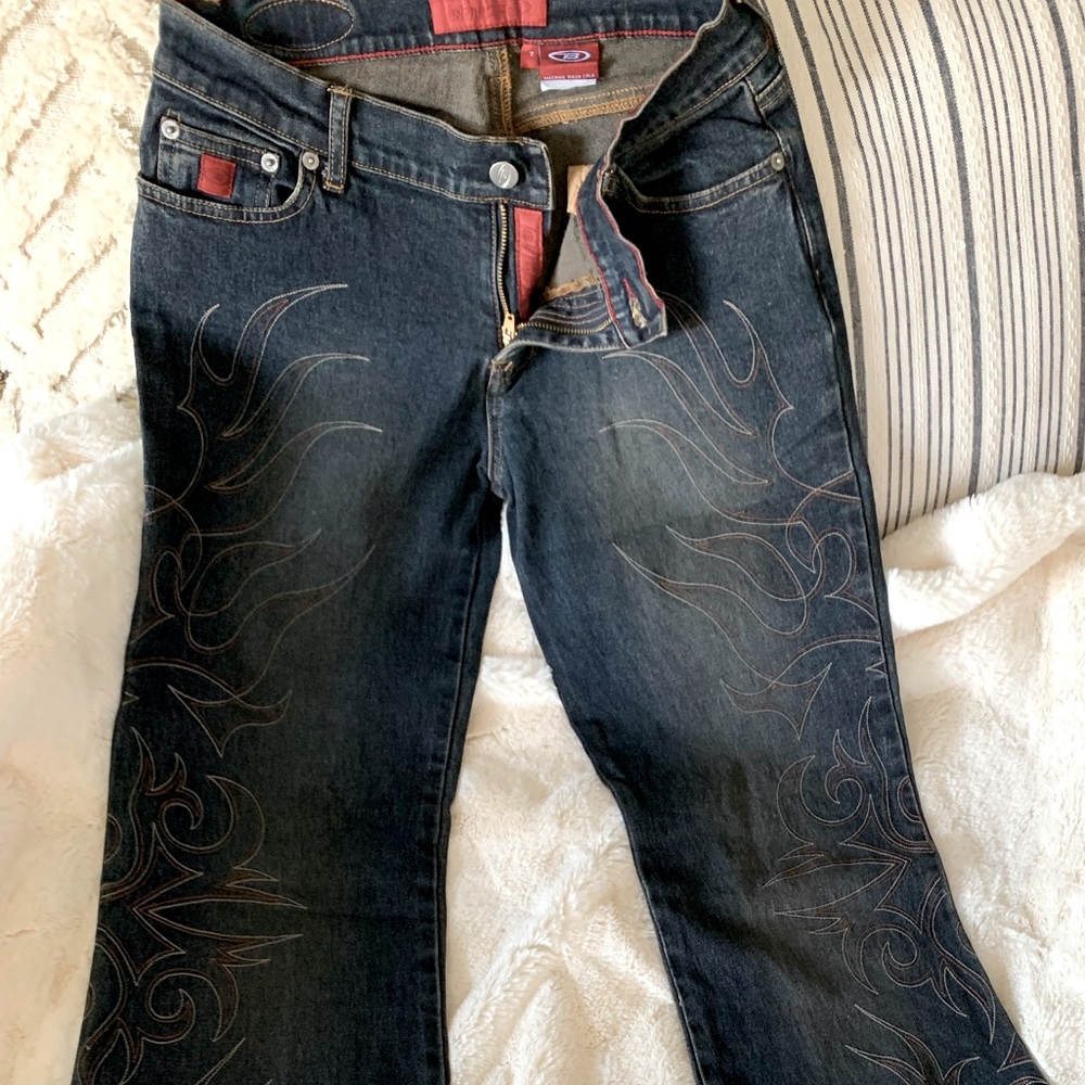 Vintage Bongo Embroidery Embellished Jeans